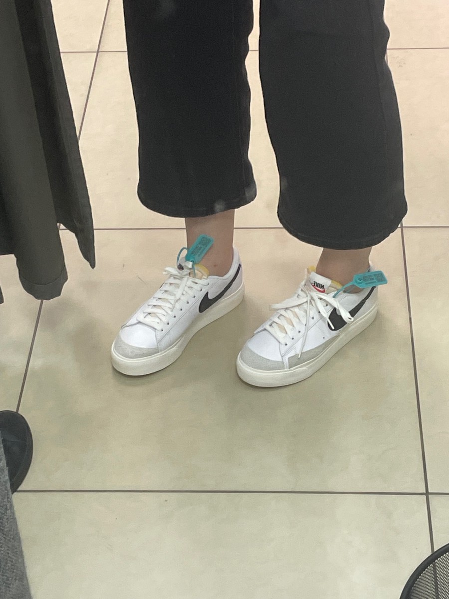 custom review-Nike Blazer Low Top Скейтборд Кроссовки Женские Черно-Белые