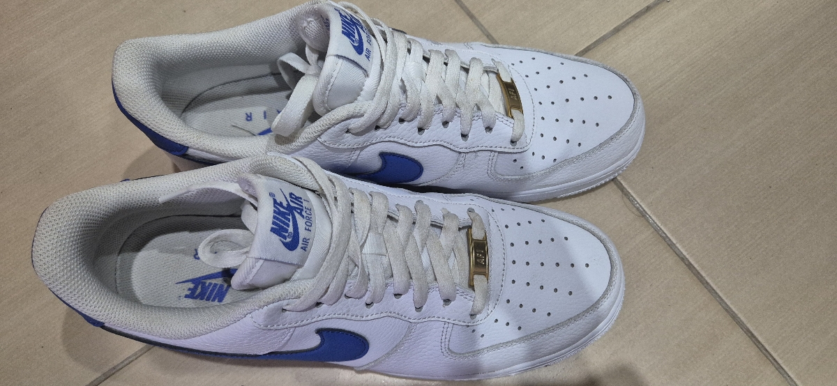 custom review-Nike Air FORCE 1 Royal Blue Low Top Скейтборд Кроссовки Мужские Белый Синий