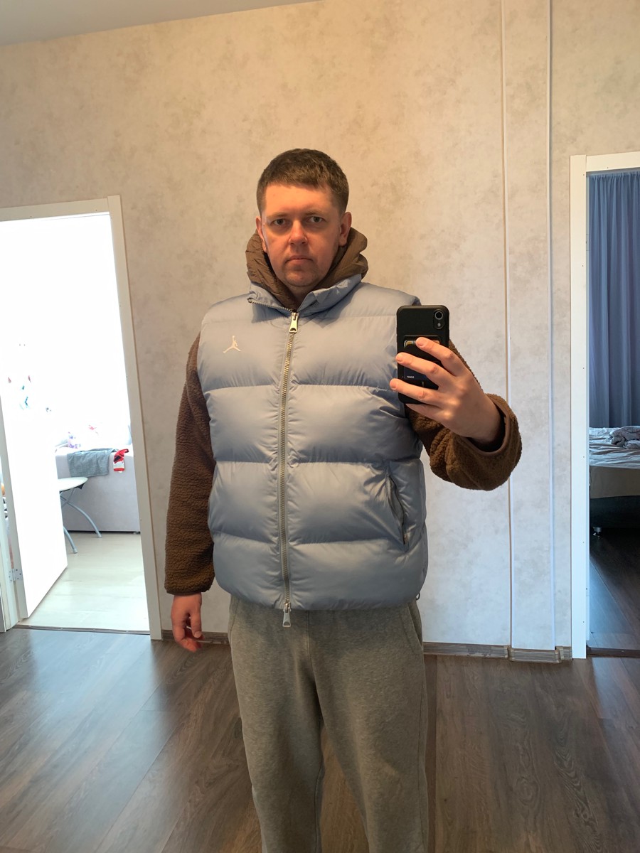 custom review-Джордан Синий Серый Мужские Жилеты