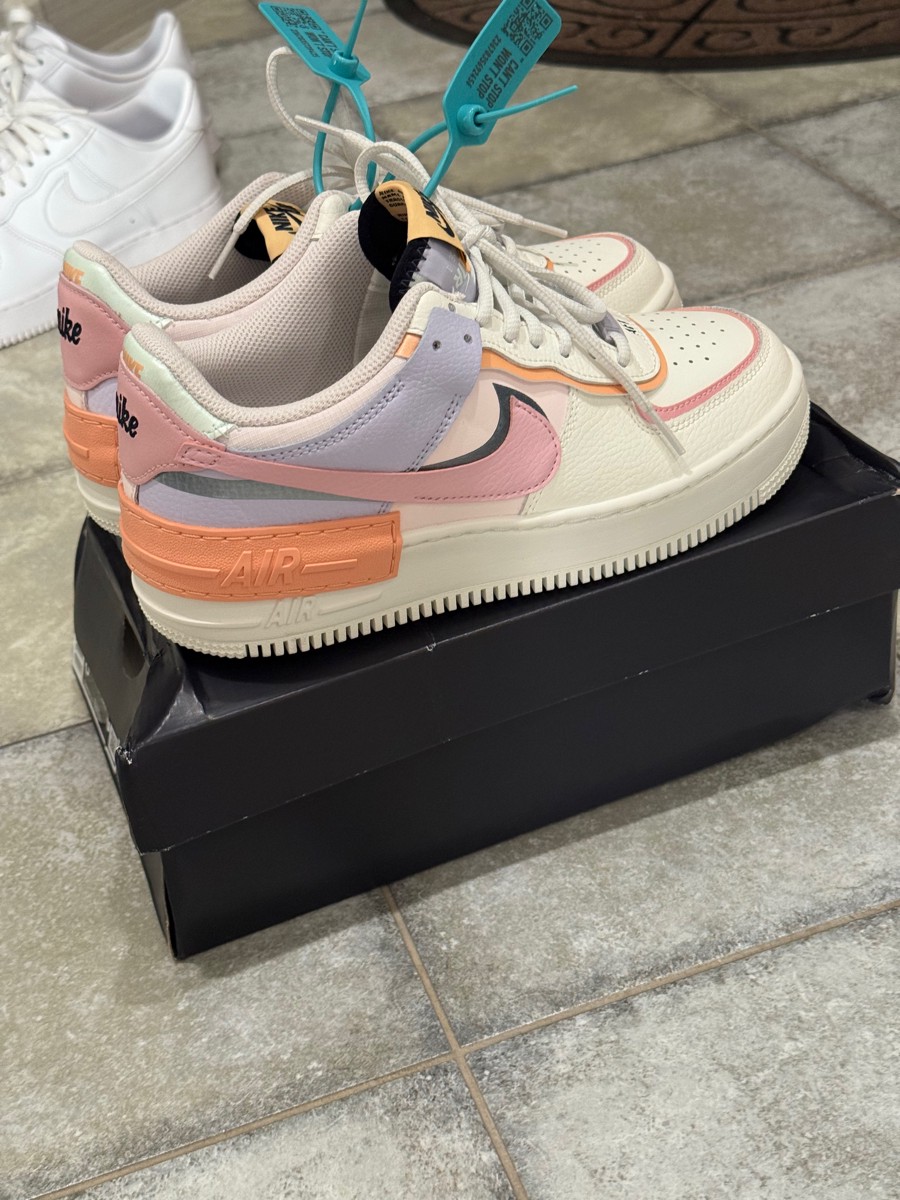 custom review-Nike Air FORCE 1 Shadow Low Топ Скейтборд Кроссовки Женские Бежевые