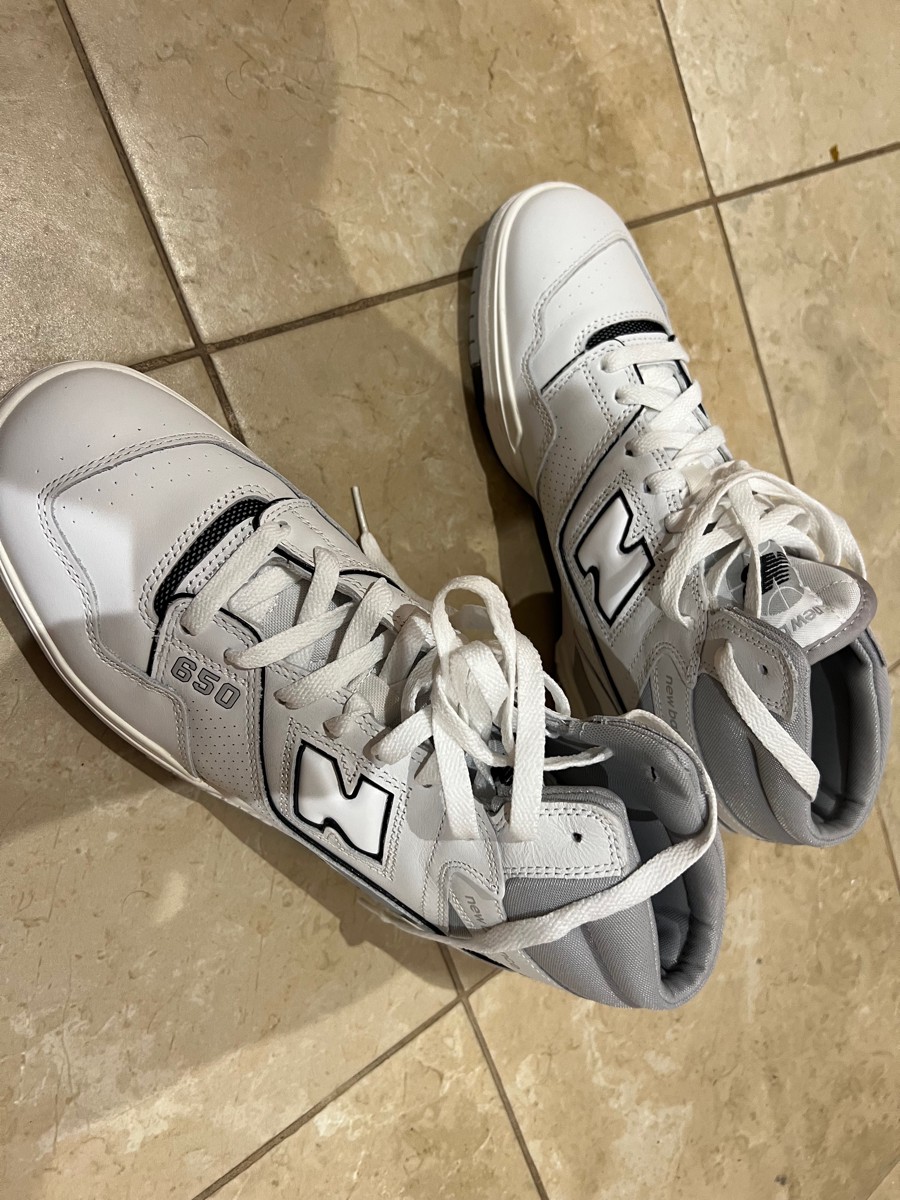 custom review-New Balance NB 650 Series MID Топ Винтажные Баскетбольные Кроссовки Унисекс Белый Серый