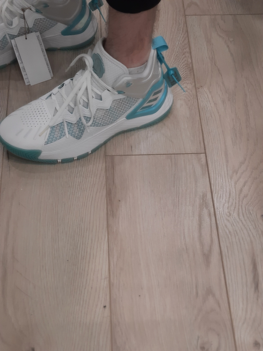 custom review-Adidas D Rose Son Of Chi Рождество Устойчивый к истиранию MID Топ Баскетбольные кроссовки Мужской Белый Синий