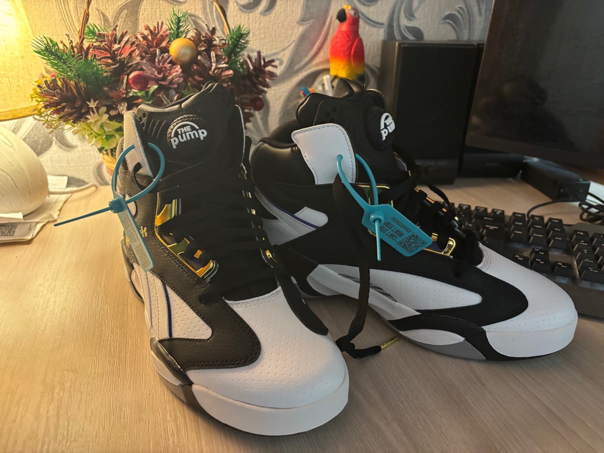 custom review-Reebok Shaq Attaq Амортизация Износостойкие Высокие Кеды Винтажные Баскетбольные Кроссовки Мужские Черно-Белые