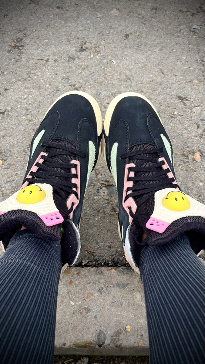 custom review-SMILEY x Reebok совместный Shaq Attaq High Топ Винтажные баскетбольные кроссовки Черный Синий