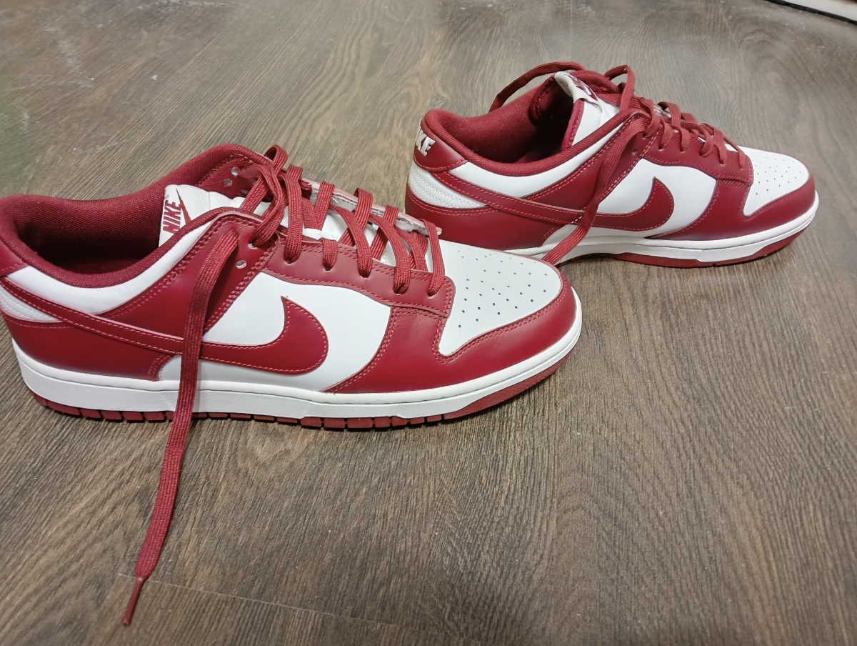 custom review-Nike Dunk Low Топ Скейтборд Кроссовки Мужские Командный Красный