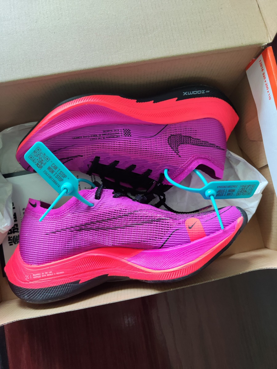 custom review-Nike ZoomX Vaporfly Next% 2 Low Топ Zoom Карбоновая плита Марафон Беговые кроссовки Женские Фиолетовый