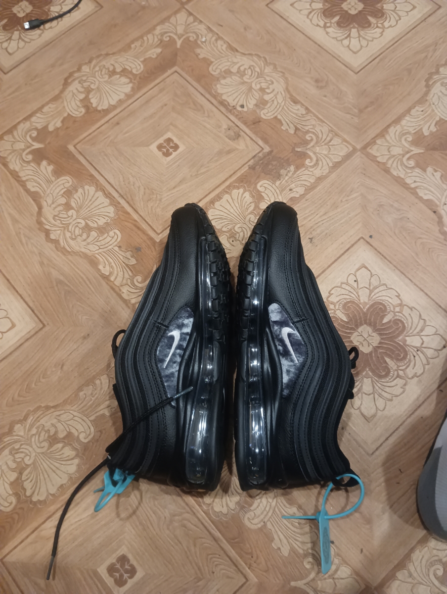custom review-Nike Air Max 97 Дышащий Низкий Топ Повседневная Беговая Обувь Мужская Черная