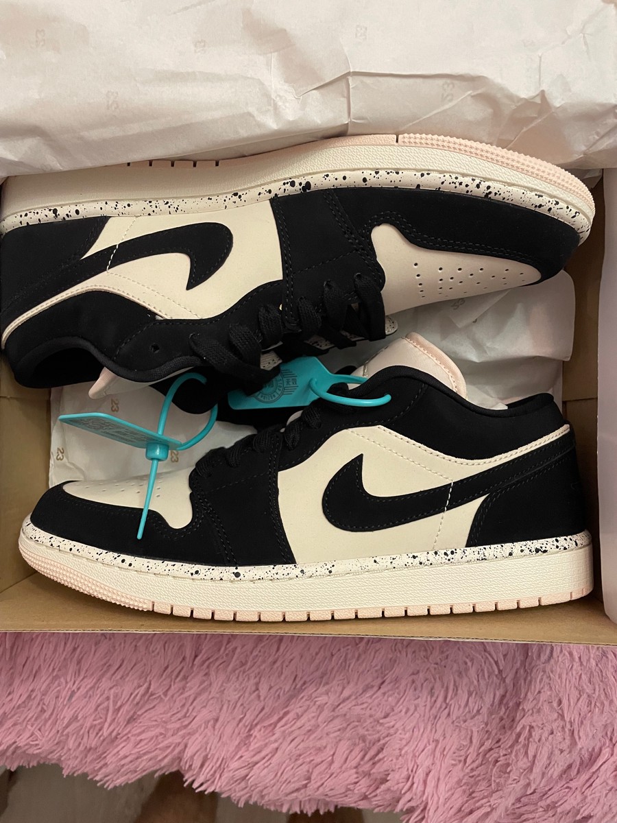 custom review-Jordan Air Jordan 1 Гуава-ледяной Low Топ Винтажные баскетбольные кроссовки Женские Молочно-чайный Пудры