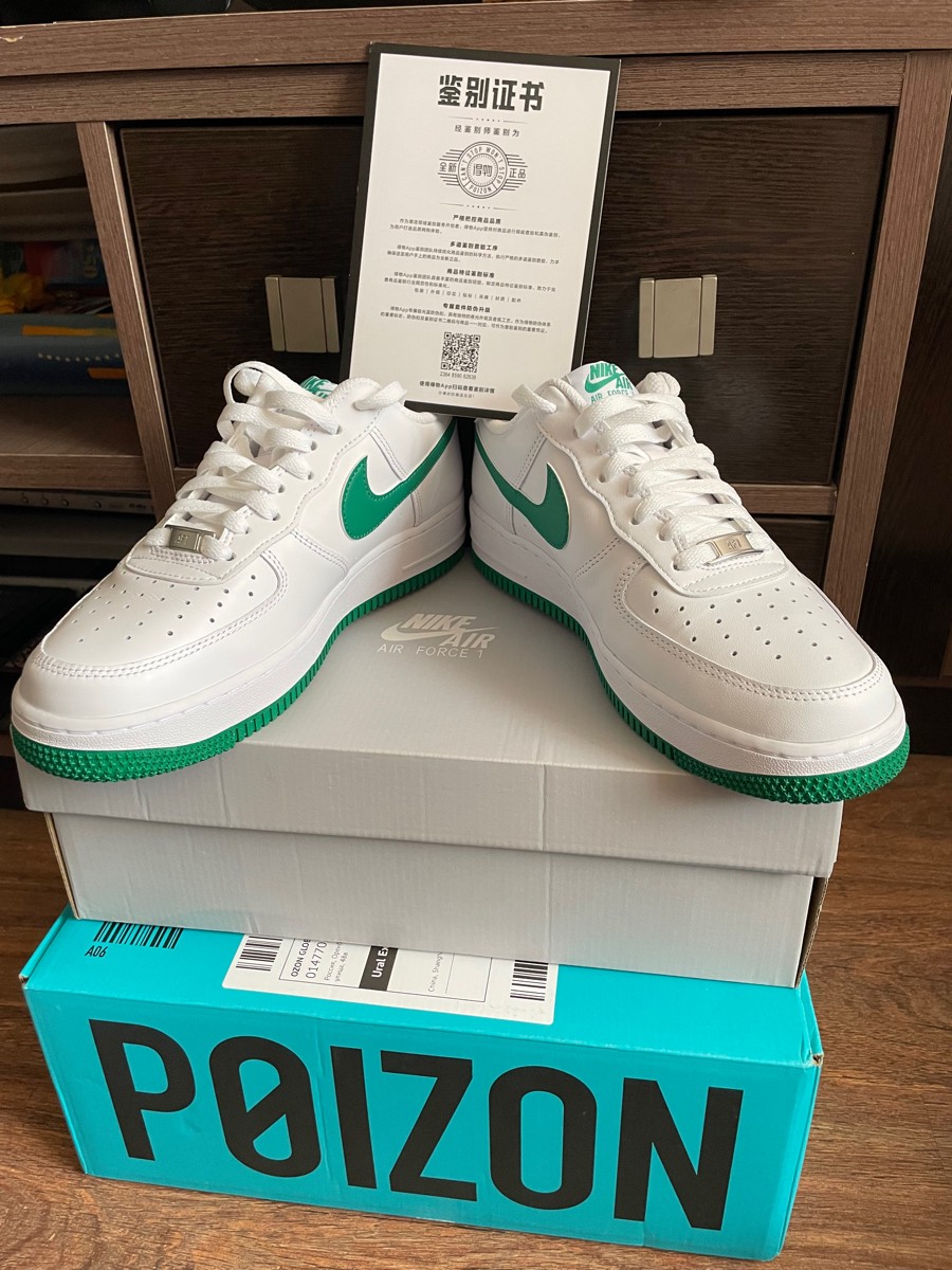 custom review-Nike Air FORCE 1 Low Топ Скейтборд Кроссовки Мужские Белые Зеленые