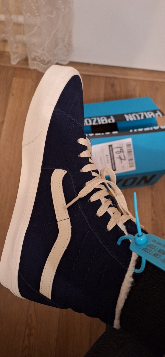 custom review-VANS SK8 Высокие кроссовки для скейтбординга унисекс синий