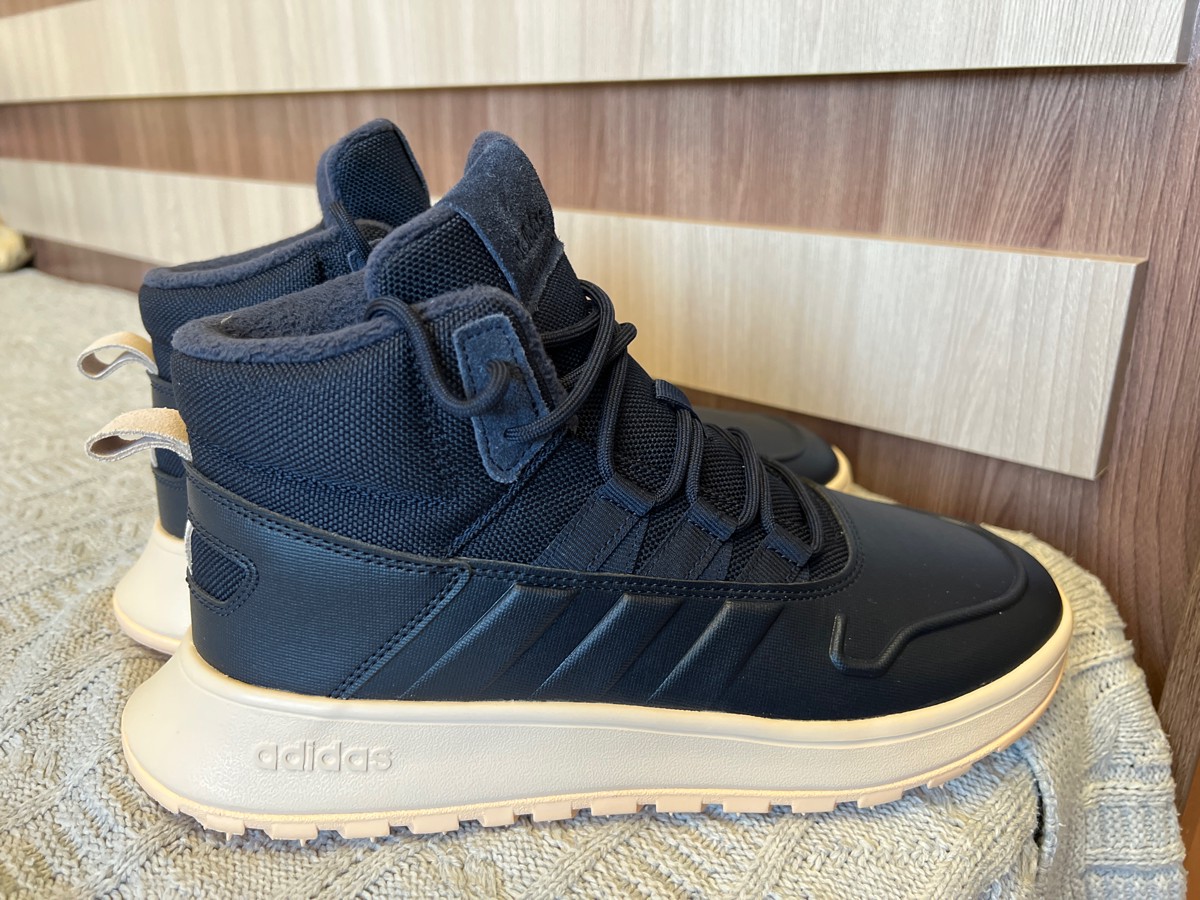 custom review-ADIDAS NEO Fusion Storm Амортизация Износостойкий MID Топ Кэжуал Унисекс Темно-синий