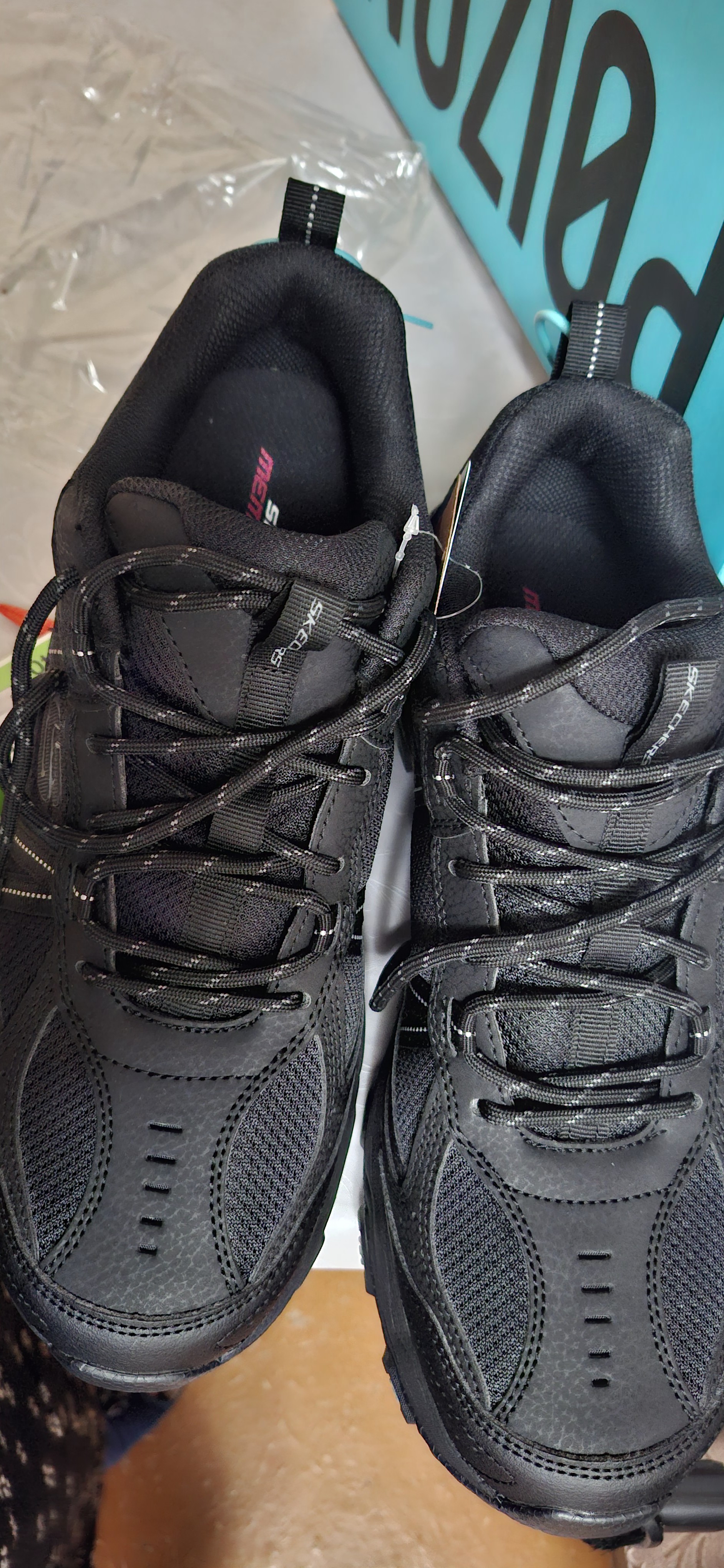 custom review-Skechers Износостойкий Поддерживающий Дышащий Низкий Верх Уличная Обувь Мужская Черная