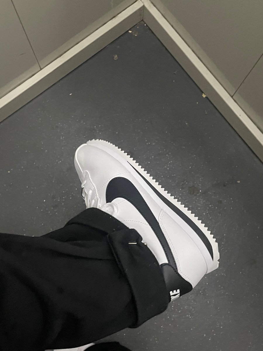 custom review-Nike Cortez Basic SL Амортизация Низкий Топ Детская Беговая Обувь Белый Черный