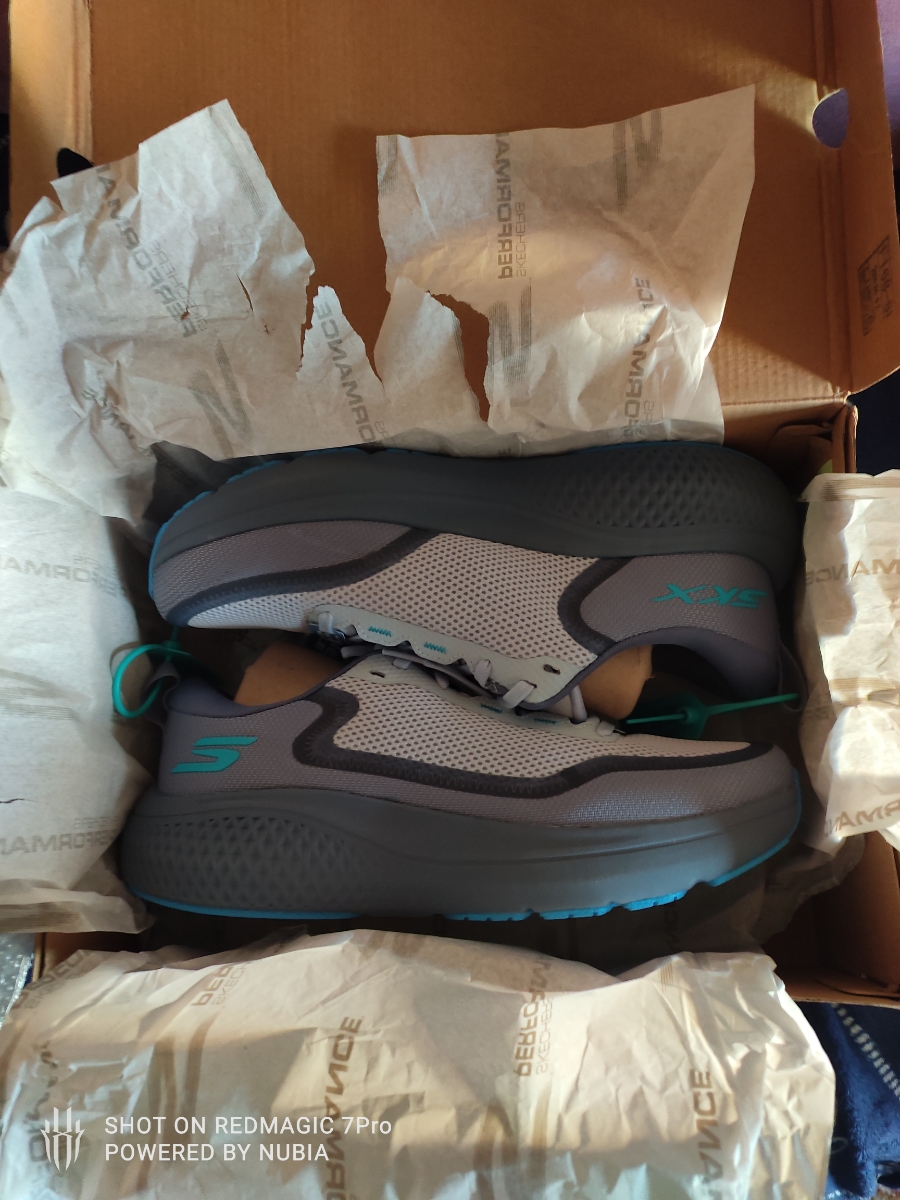 custom review-Skechers GO RUN SUPERSONIC MAX Устойчивый к истиранию Дышащий Легкий Низкий Топ Беговые кроссовки Мужские Синий Серый