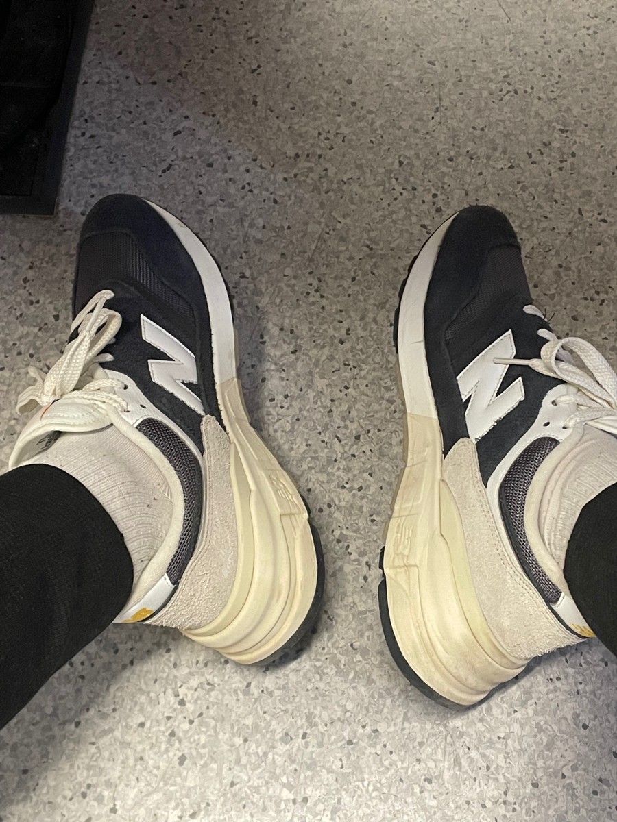custom review-New Balance NB 997R Износостойкий и Легкий Низкий Топ Беговые Кроссовки Мужские Синие Белые