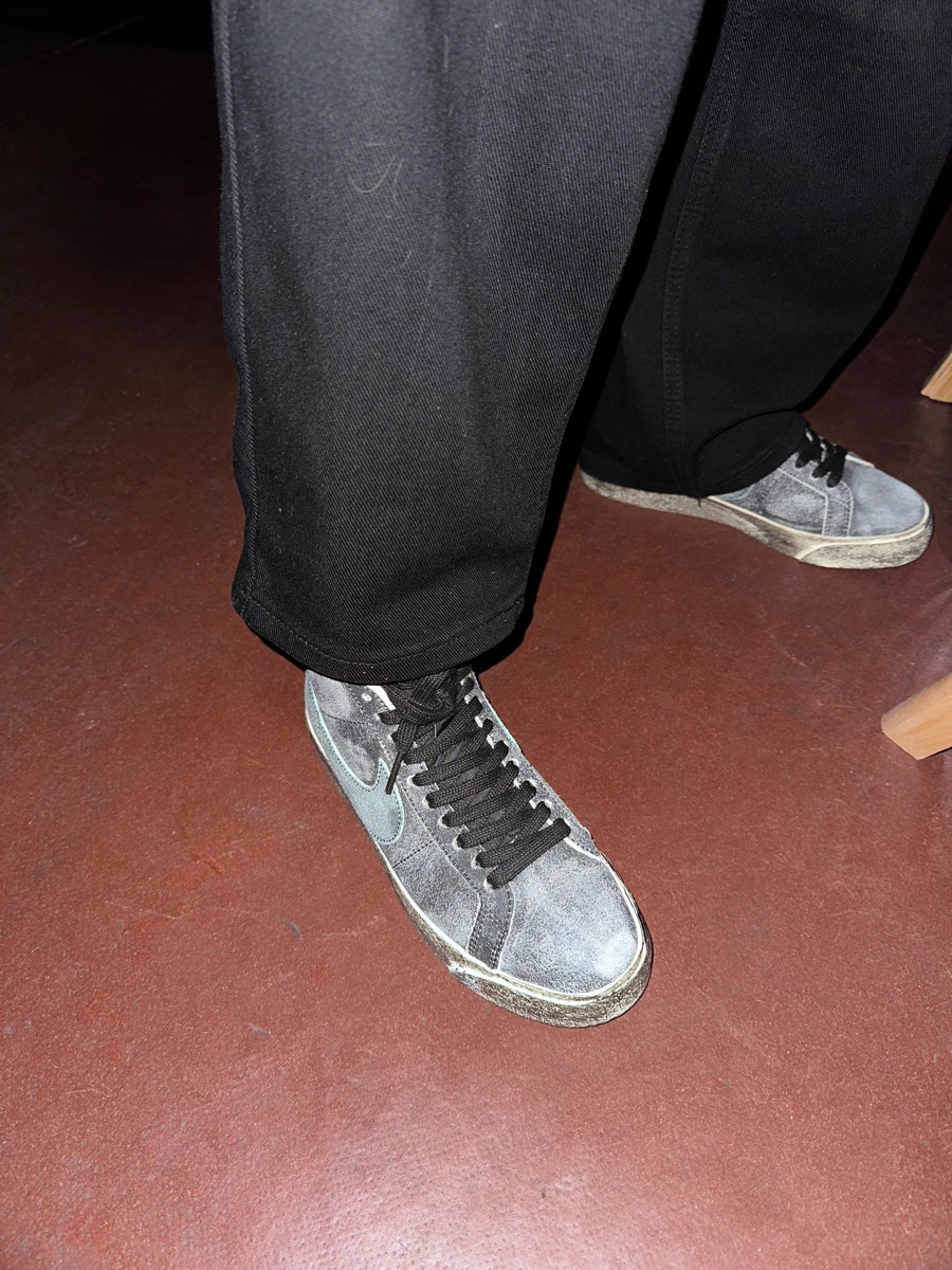 custom review-Nike Blazer Выцветший Черный MID Топ Скейтборд Кроссовки Унисекс Промытый Черный