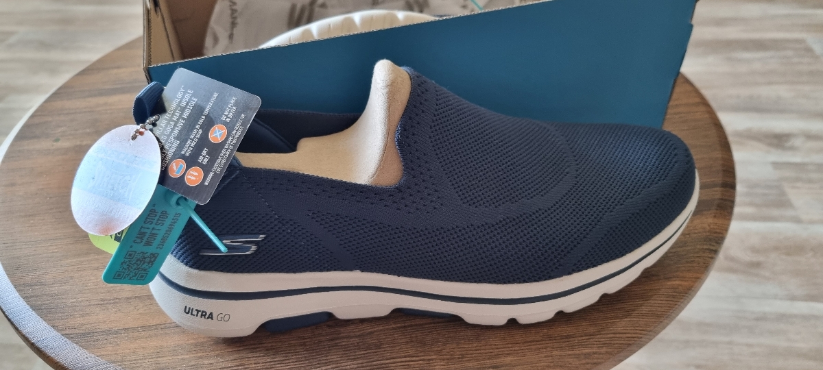 custom review-Skechers Go Walk 5 Амортизация Устойчивый к истиранию Дышащий Легкий Низкий Топ Повседневная Обувь Мужская Синий