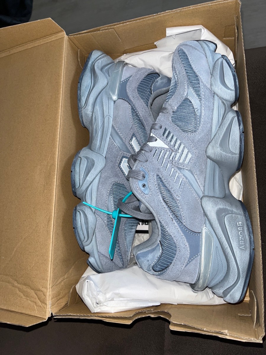 custom review-New Balance NB 9060 Амортизация Устойчивость к истиранию Дышащая поддержка Низкий верх Повседневная обувь Унисекс Серый Фиолетовый