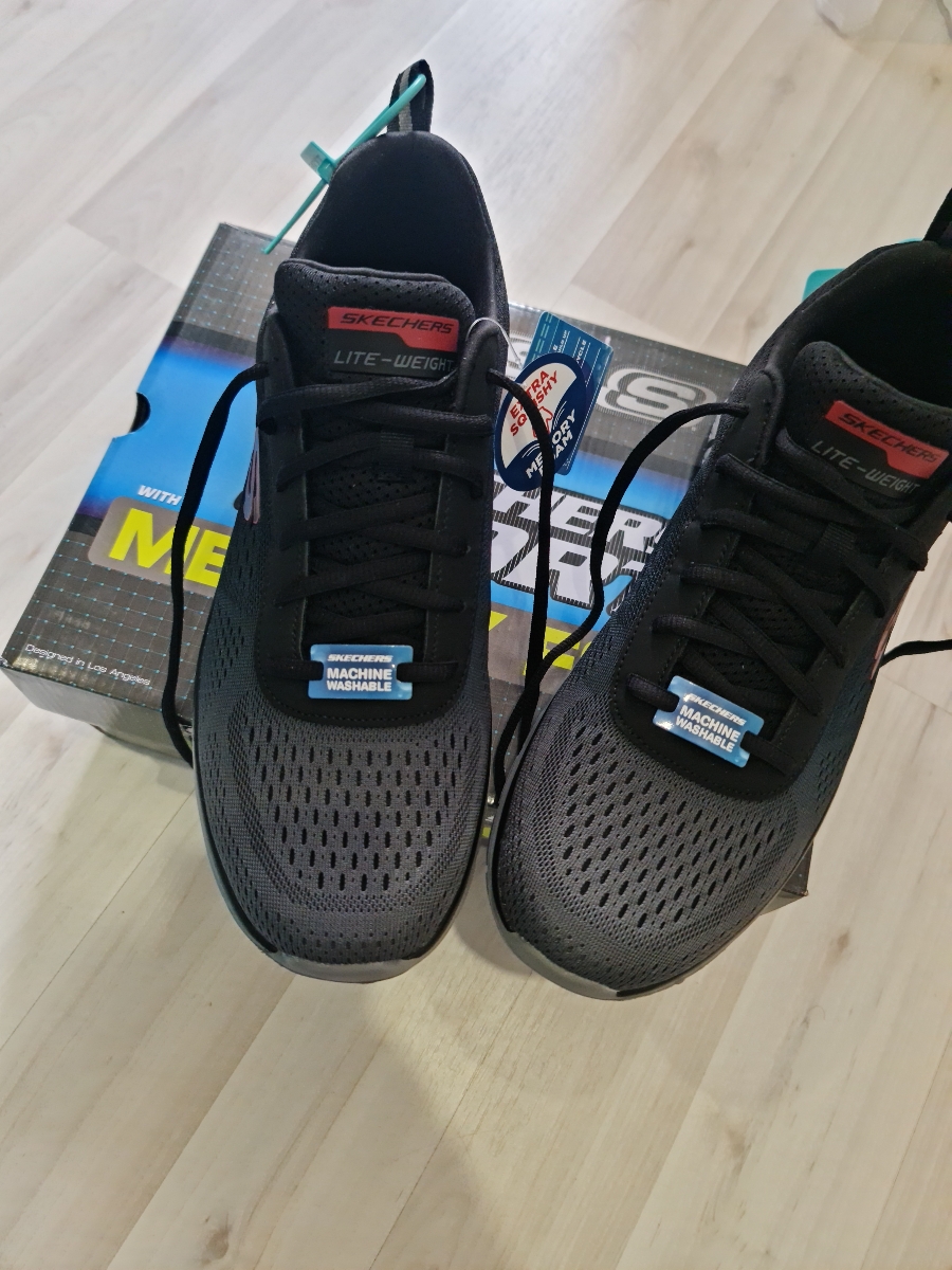 custom review-Skechers TRACK Ripkent Low Топ Кэжуал Мужской Угольный Черный