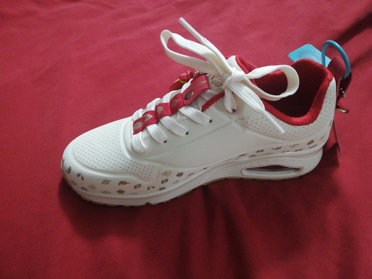 custom review-Skechers Uno Износостойкий Дышащий Легкий Низкий Топ Casual Женский Белый Красный