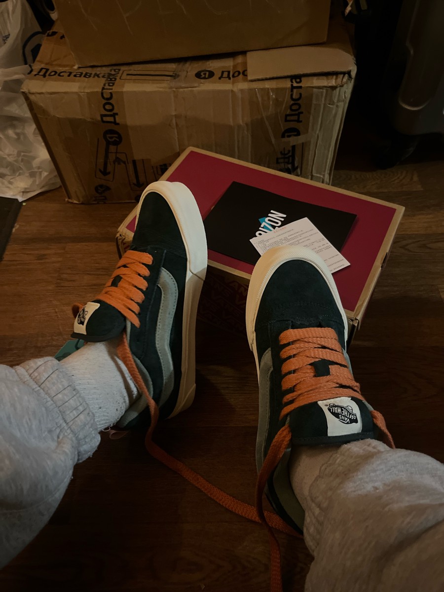 custom review-Vans Knu Skool Low Топ Скейтборд Кроссовки Унисекс Зеленый
