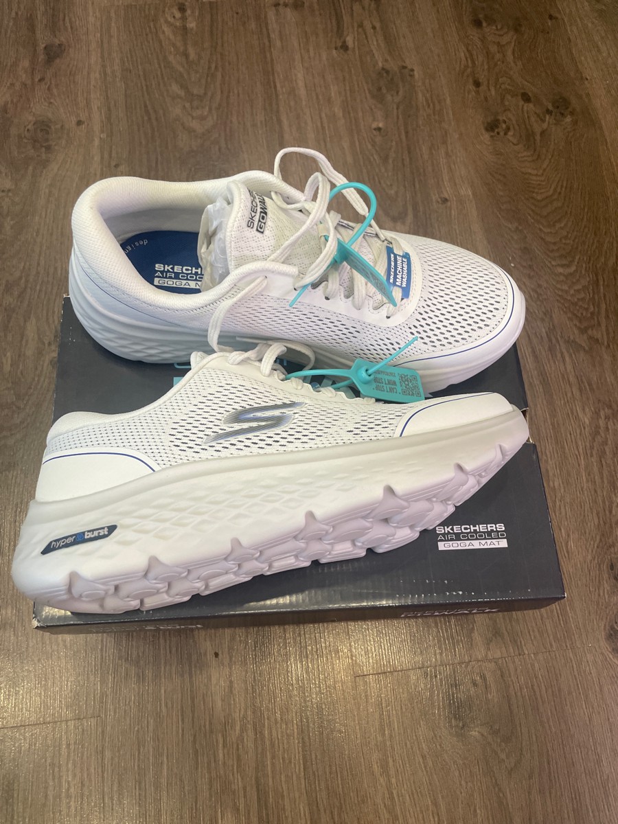 custom review-Skechers Go Walk Hyper Burst Удобный и Универсальный Низкий Топ Casual Мужской Белый