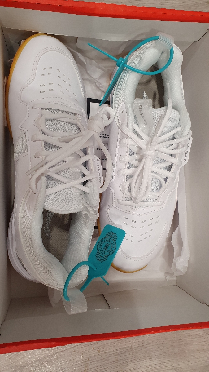 custom review-Лайнер Ace Ⅴ Амортизаторы Slip-resistant устойчивый к истиранию дышащий MID Топ Бадминтон Обувь Unisex Белый