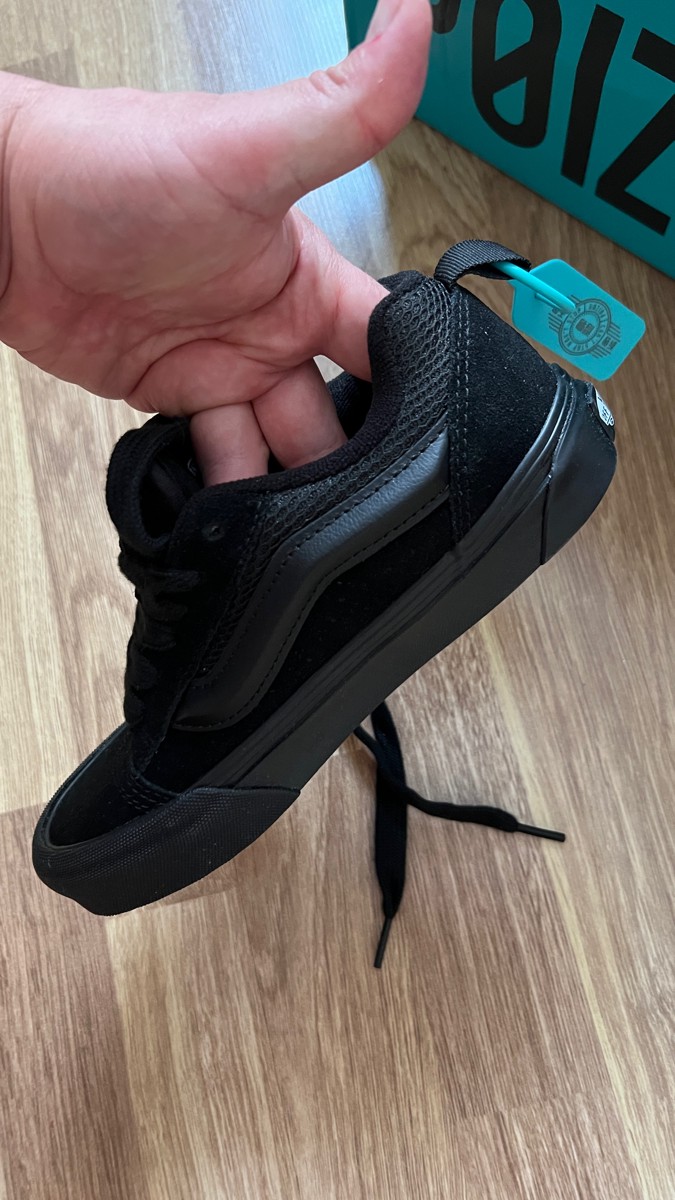 custom review-Vans Knu Skool Устойчивые к истиранию низкие скейтбордические кроссовки унисекс черные