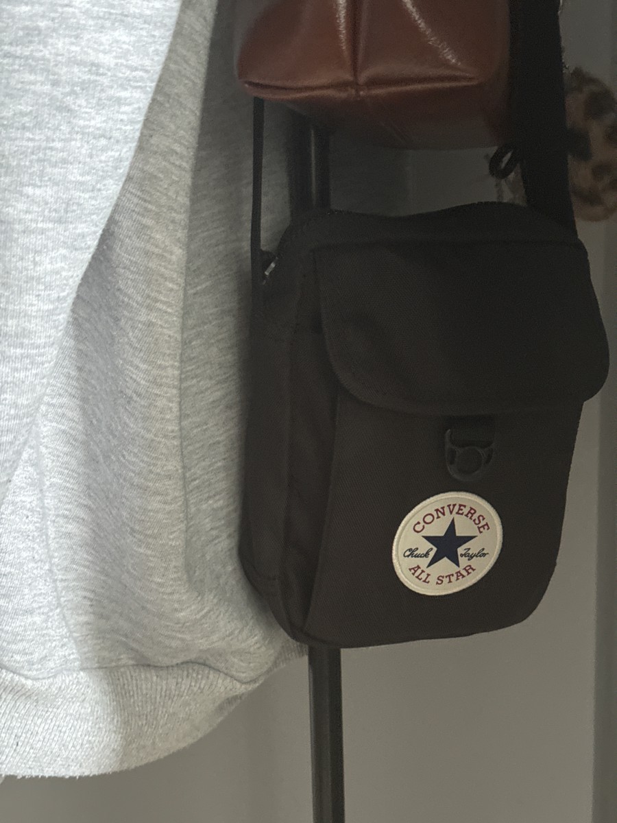 custom review-Конверс Полиэстер Сумка через плечо Стандартная Унисекс Черная