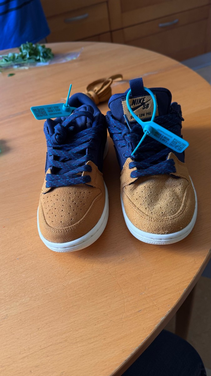 custom review-Nike Dunk SB Low Топ Скейтборд Кроссовки Унисекс Синий Коричневый