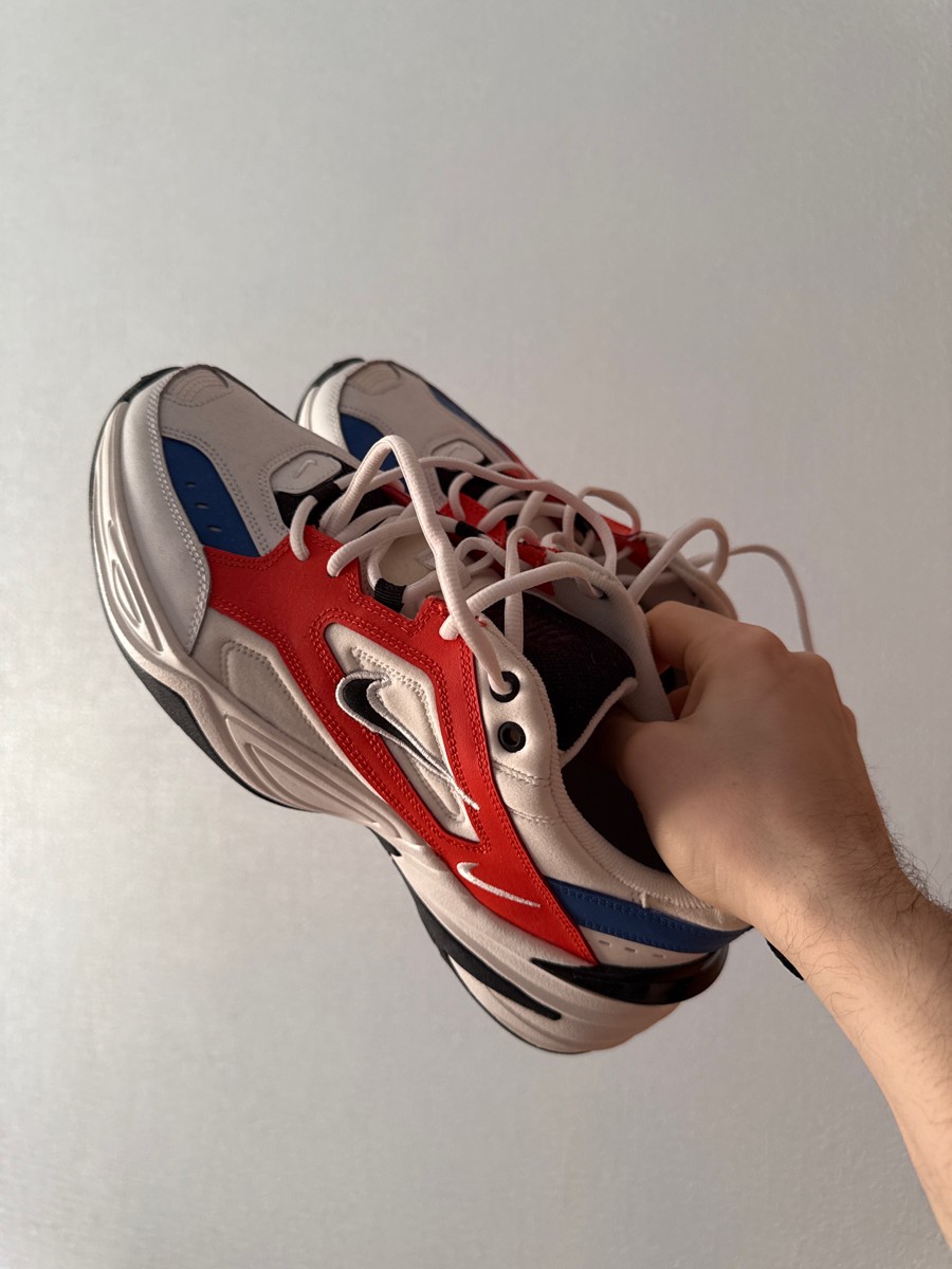 custom review-Nike M2K Tekno Team Orange Low Top Толстая подошва Кроссовки Унисекс Белый Синий Оранжевый