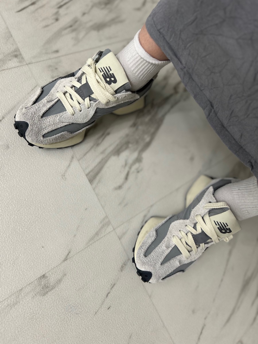 custom review-New Balance NB 327 Low Топ Беговые кроссовки Унисекс Серый Белый Черный