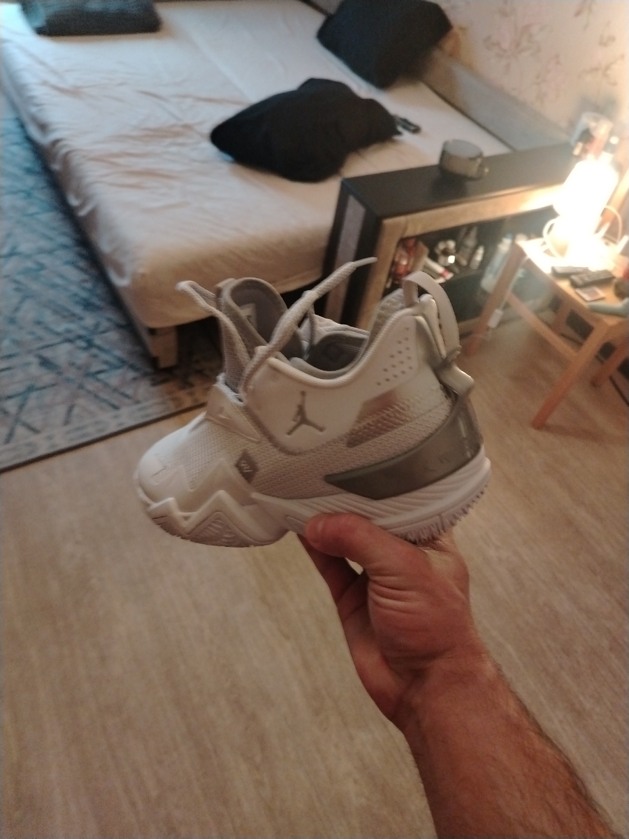 custom review-Джордан One Take 1 Уэстбрук One Take Шокабсорберы Противоскользящий MID Топ Винтажные баскетбольные кроссовки Мужской Бело-серый