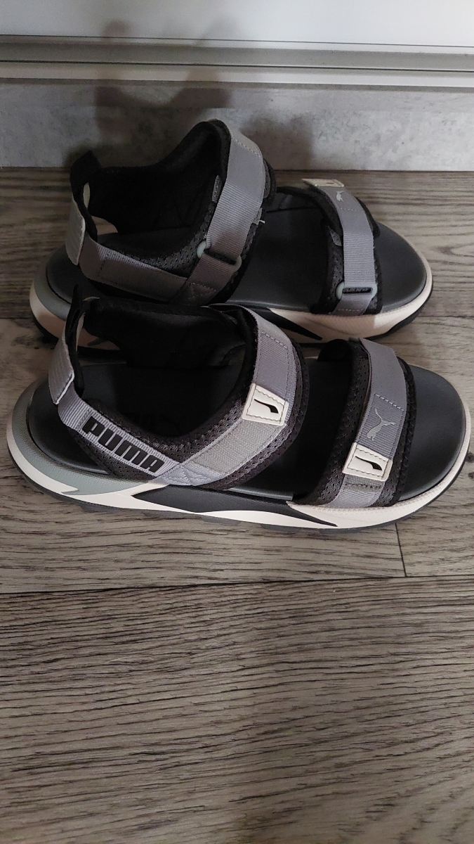 custom review-PUMA RS Sandals Beach Sandals Unisex Black Gray PUMA RS Сандалии Пляжные сандалии Унисекс Черный Серый