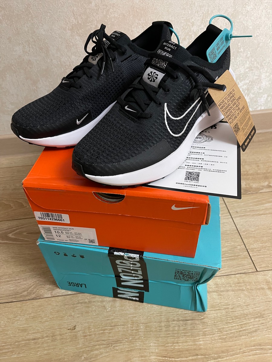 custom review-Nike Interact Run Устойчивый к истиранию Дышащий Низкий Топ Повседневные Беговые кроссовки Мужские Черные