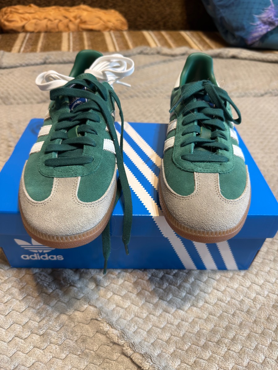 custom review-Adidas Originals Samba Износостойкий и Легкий Низкий Топ Кроссовки для скейтбординга Унисекс Зеленый
