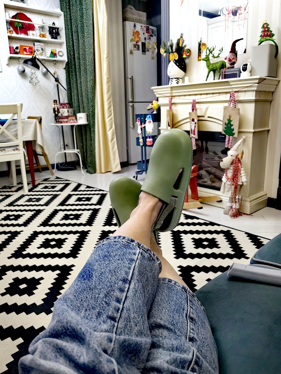 custom review-Nike Calm Mule Резиновая подошва Противоскользящие домашние тапочки Женские Масляно-зеленый