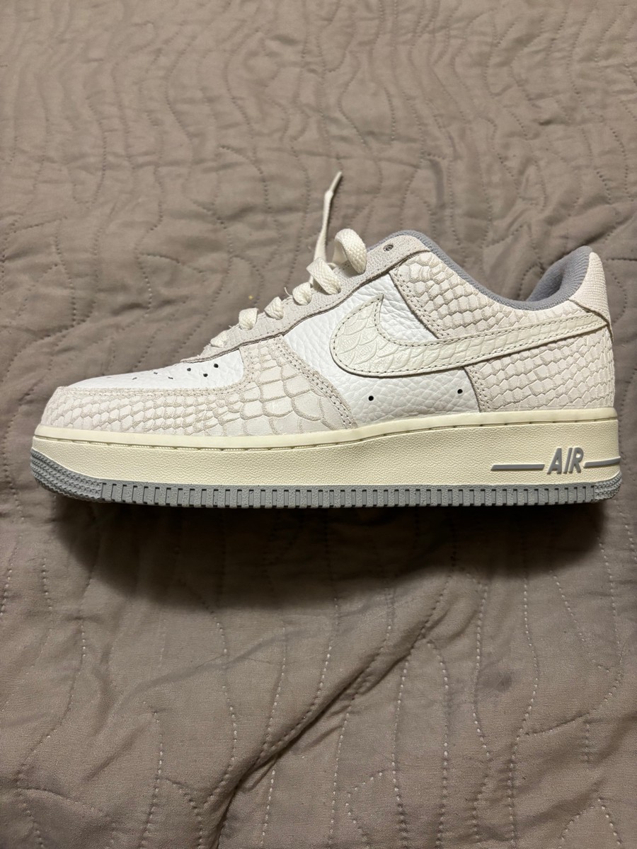 custom review-Nike Air FORCE 1 'Белый Python' Низкие Кроссовки для скейтбординга Женские Белые
