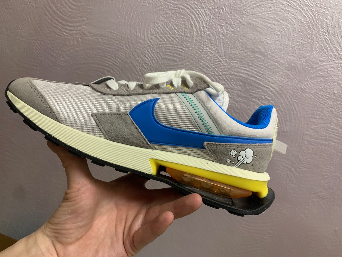 custom review-Nike Air Max Pre Day Устойчивый к истиранию Низкий Топ Повседневная обувь Унисекс Серый Синий