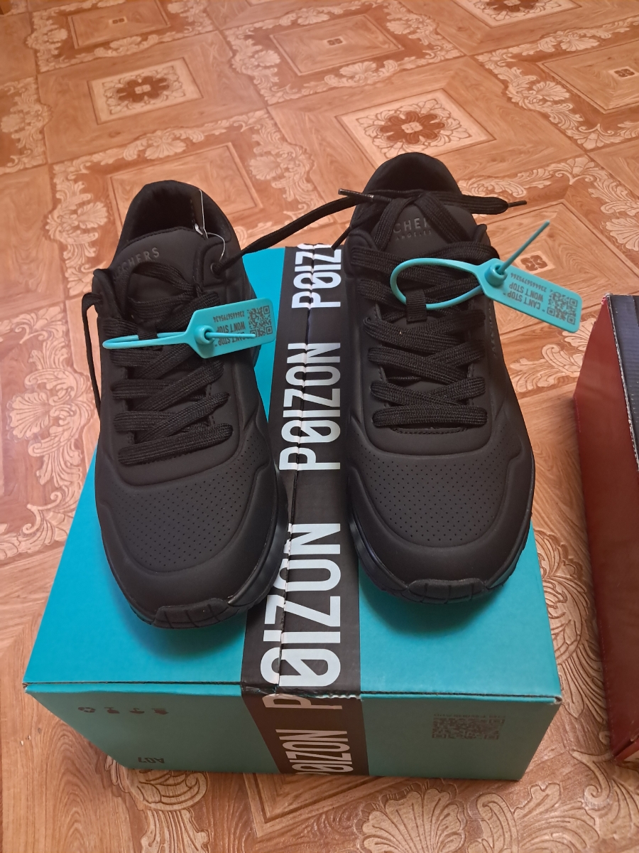 custom review-Skechers Uno Low Топ Casual Мужской Pure Black