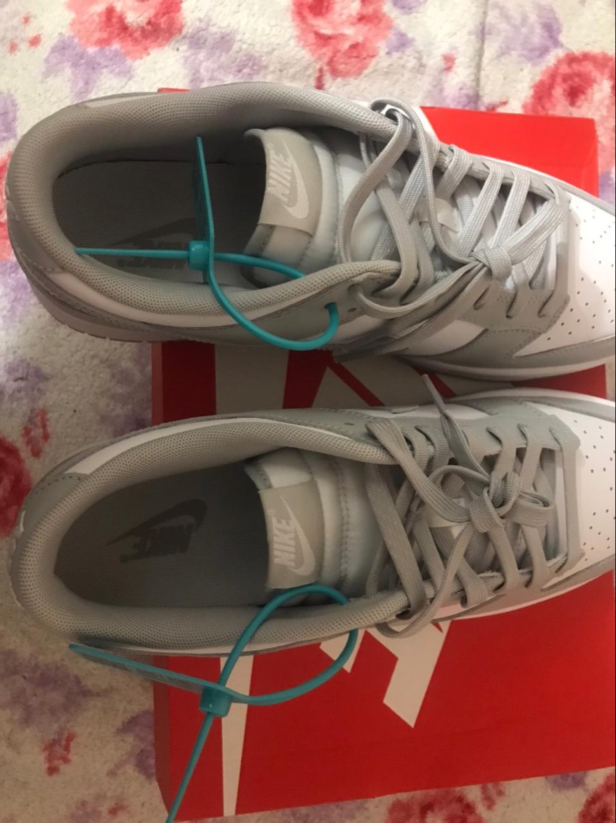 custom review-Nike Dunk Retro 'GREY Fog' Устойчивые к истиранию Низкие Кроссовки для скейтбординга Мужские Серый Белый