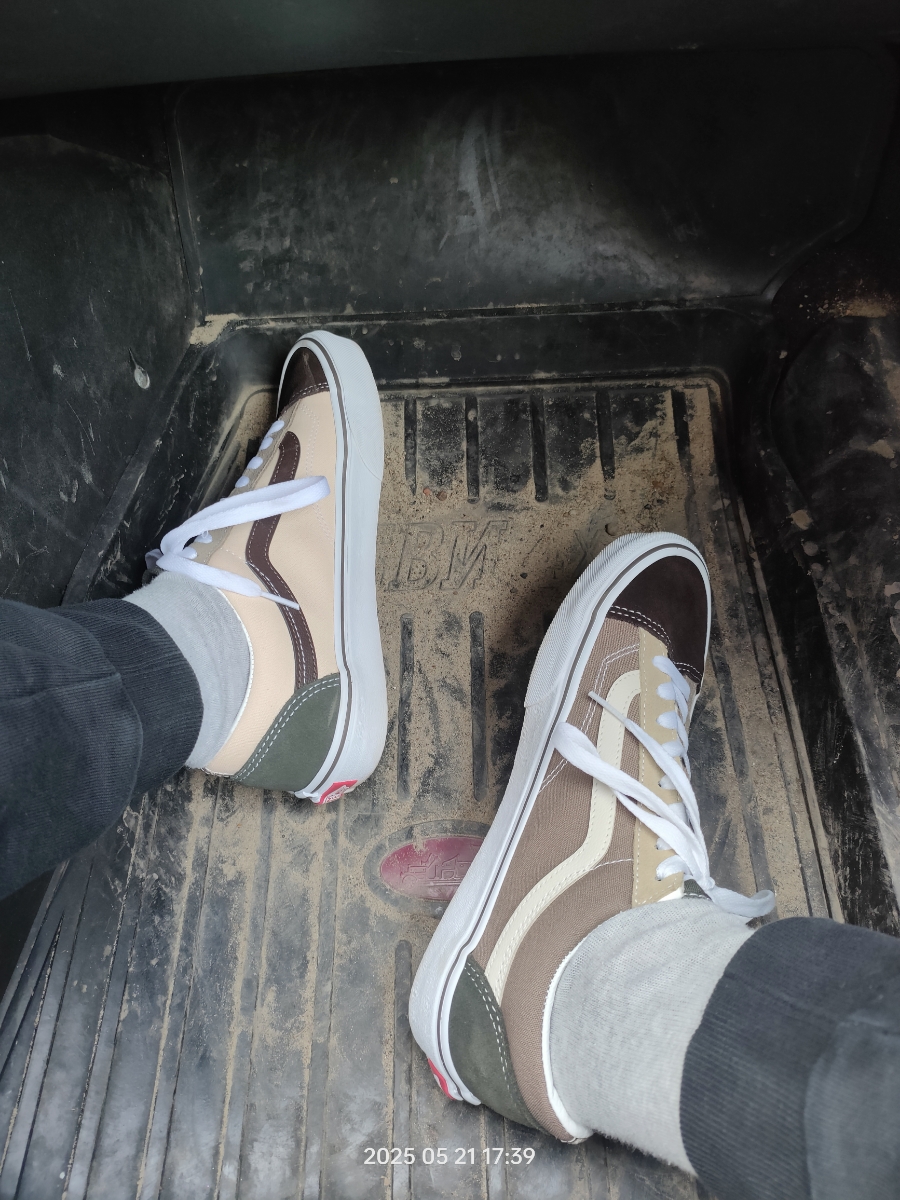 custom review-VANS Style 36 Color Block Низкие Кроссовки для Скейтбординга Унисекс Хаки Коричневый