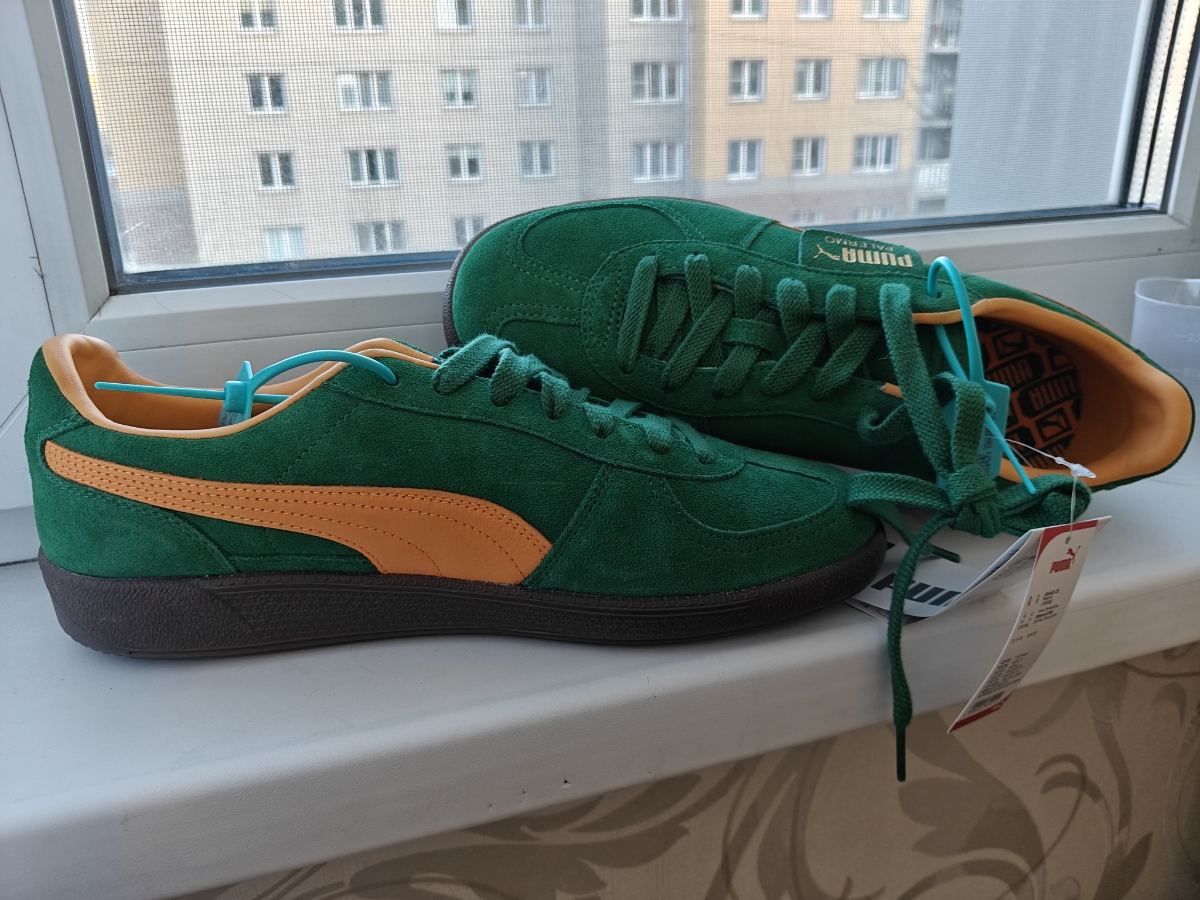 custom review-PUMA Palermo Легкий Top с Покрытием Низкие Кроссовки для Скейтбординга Унисекс Зеленые