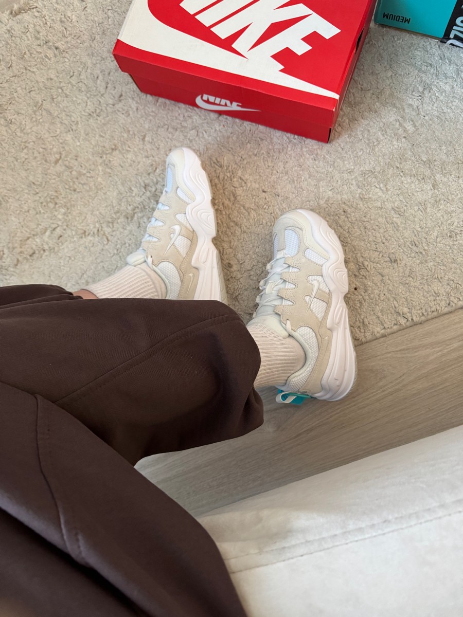 custom review-Nike Tech Hera Slip-on Резиновые амортизаторы Низкий Топ KIDS Lifestyle Shoes Белый Серый Детский