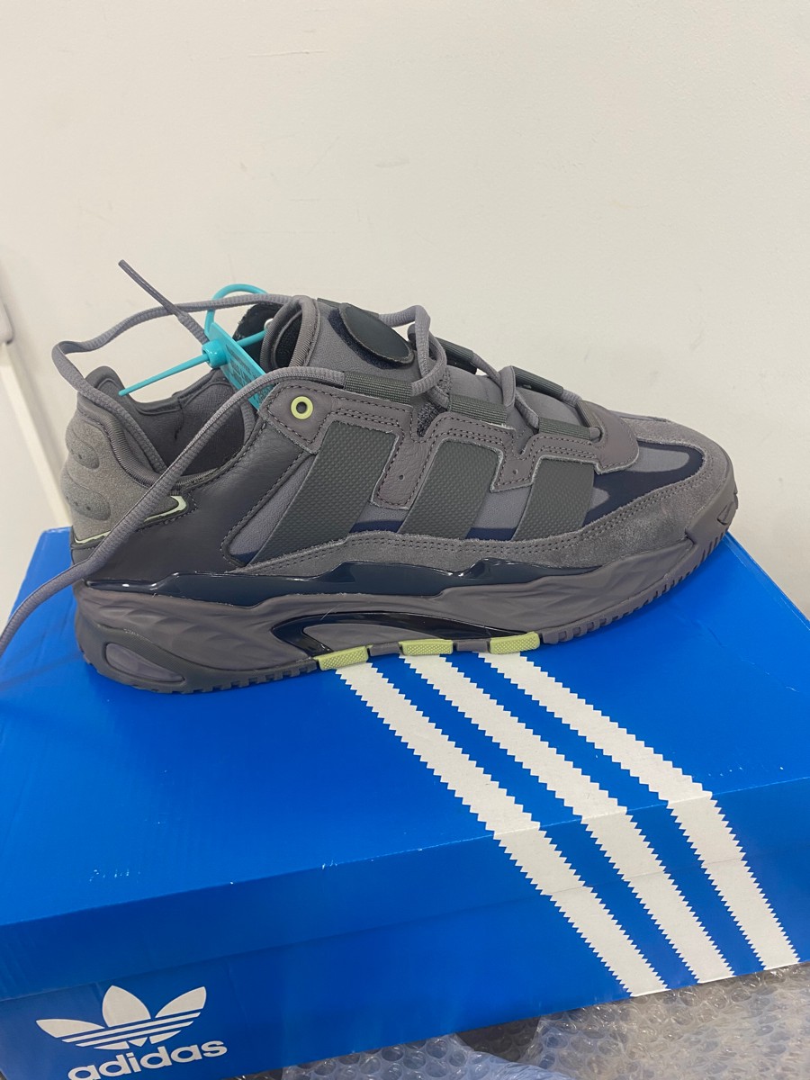 custom review-Adidas Originals Niteball Slip Resistant Abrasion Resistant Низкий Топ Повседневная Обувь Унисекс Серый