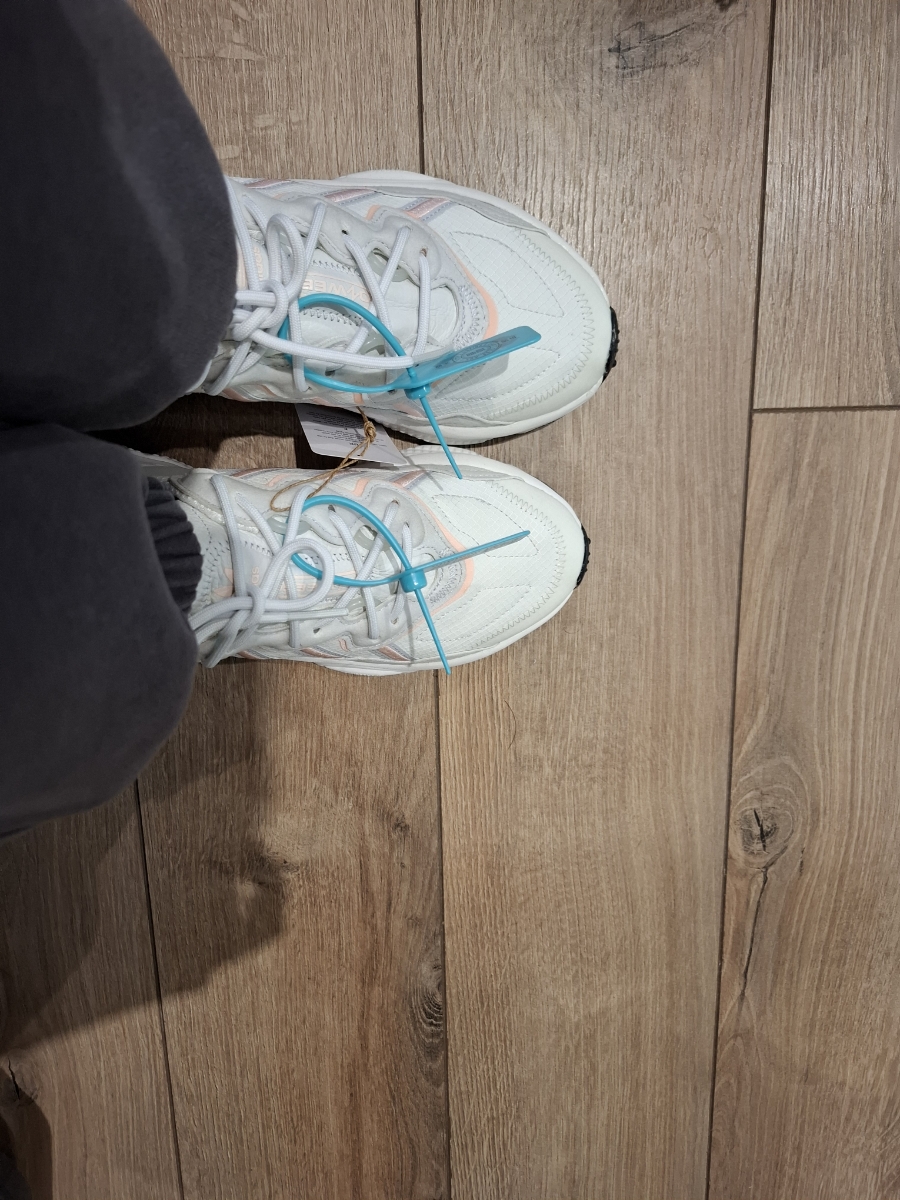 custom review-Adidas Originals OZWEEGO J Амортизация Низкий Топ KIDS Лайфстайл Обувь Белый Серый Оранжевый