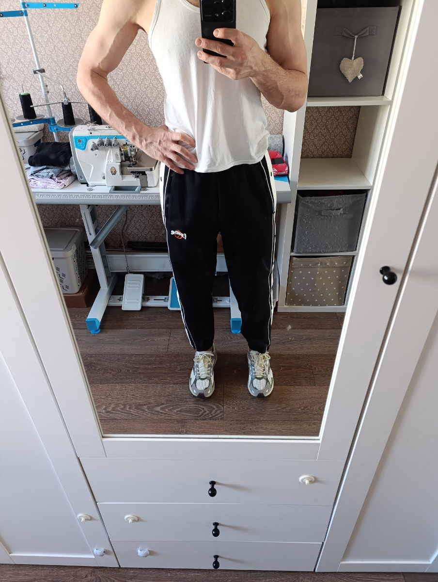 custom review-Лайнер Sports Life Collection Вязаные Тренировочные Штаны Мужские Черные