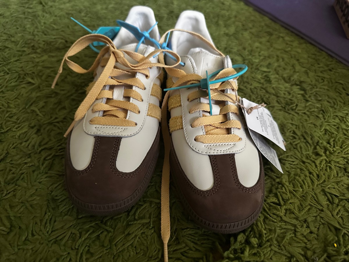 custom review-Adidas Originals SAMBA OG Low Топ Скейтборд Кроссовки Унисекс Бежево-Желтые