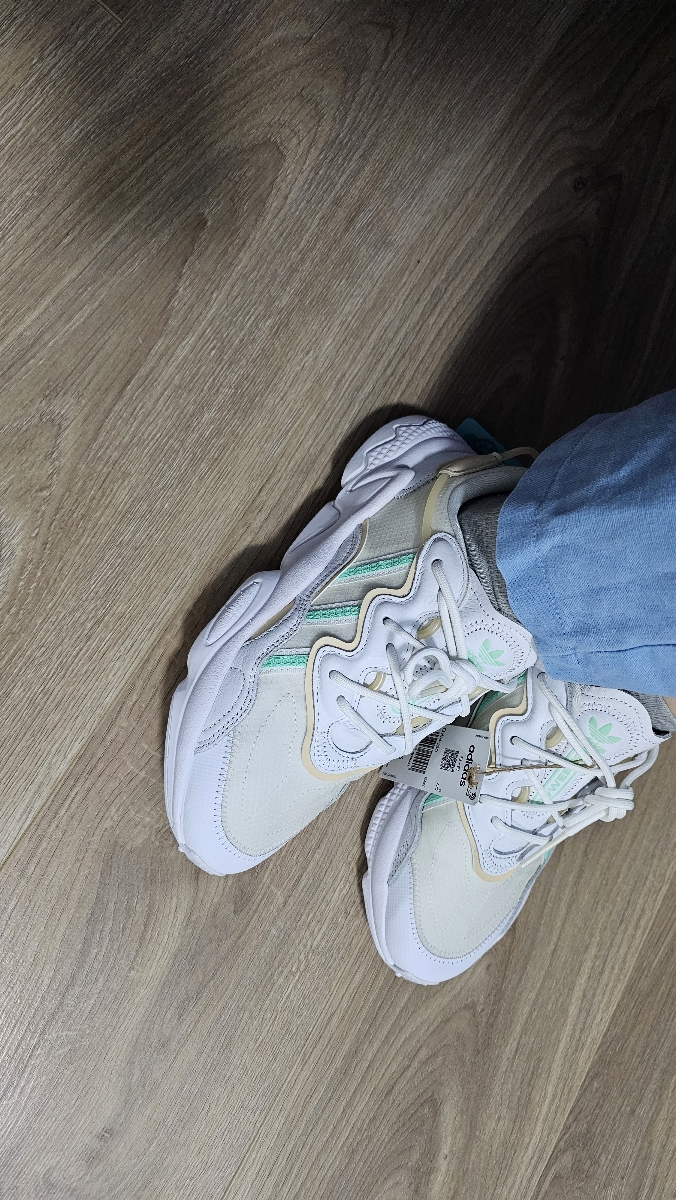 custom review-Adidas Originals Ozweego Slip-resistant Abrasion-resistant Lightweight Low Top Casual Women's White Brown Adidas Originals Ozweego Противоскользящий Устойчивый к истиранию Легкий Низкий Топ Повседневный Женский Белый Коричневый