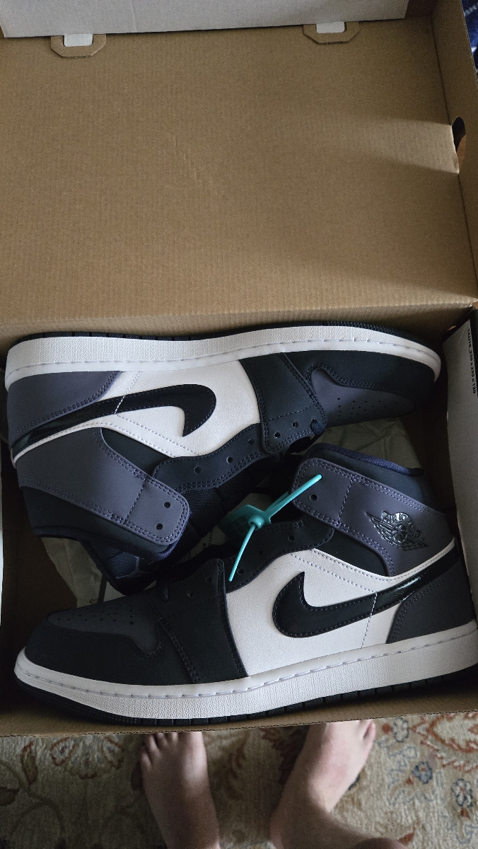 custom review-Jordan Air Jordan 1 MID Бледно-фиолетовый MID Топ Винтажные баскетбольные кроссовки Унисекс Бледно-фиолетовый